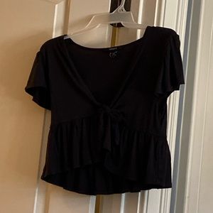 Black crop shirt